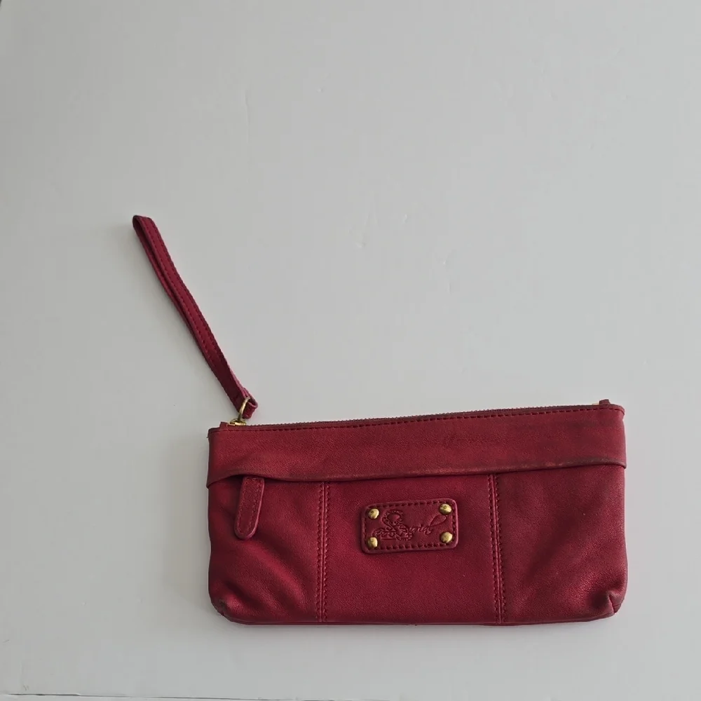 Vintage Sorial New York  Wristlet Wallet Red
